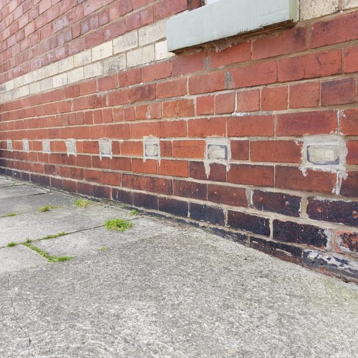 Looks like this home owner changed their mind after investing in the Dutch Schrijver damp proofing system. A product marketed as a 