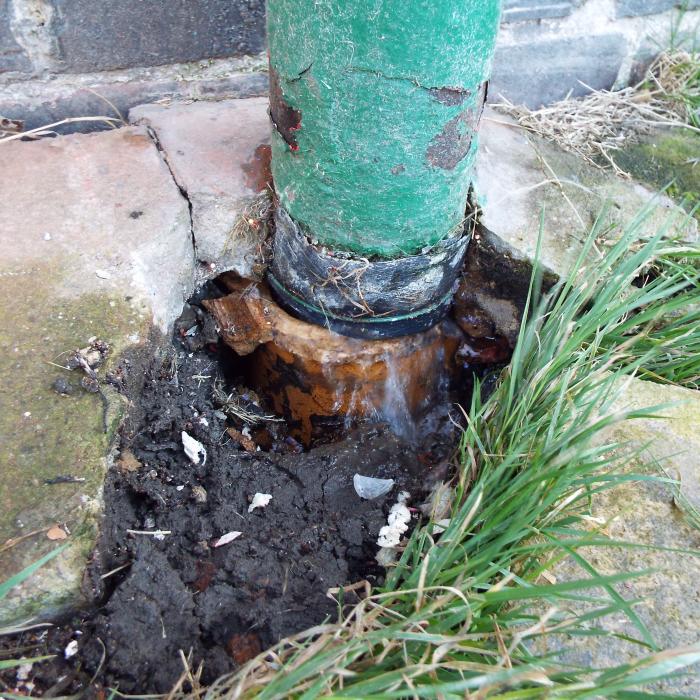 Not all damp problems are caused by a damp proof course failing! Here one of our surveyors identified a bodged connection to the below ground drainage from the soil and vent pipe. &nbsp;Another problem correctly identified and huge saving for the client for a damp course that wasn\'t needed.&nbsp;