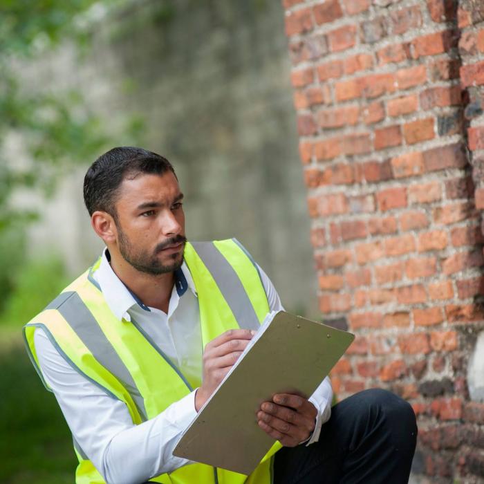 Russell Rafton our building surveyor undertaking surveys on historical monuments in the city of York&nbsp;